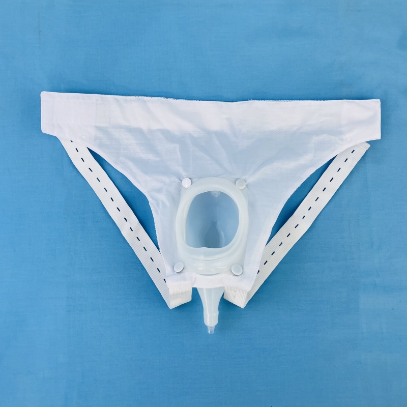 Fresco Bike urine collection system, a wearable urine collector for elderly care, featuring a urine bag.