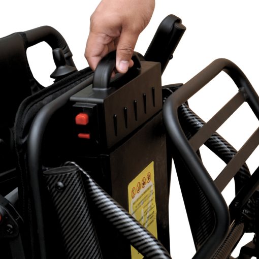 Electric Wheelchair 15kg Lightweight Black Carbon Printed FA03D - Image 8