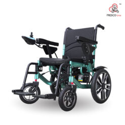 The Fresco Electric Wheelchair Heavy Duty FRH001A Version 2 is green and black.