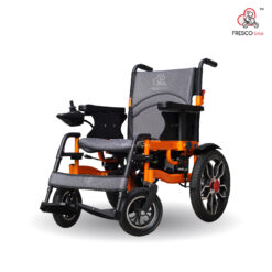 An FRH001A electric wheelchair on a white background.