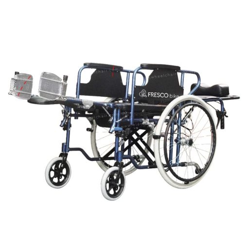 High Back Folding Reclining Manual Commode Wheelchair Fresco-YW-5Premium - Image 3