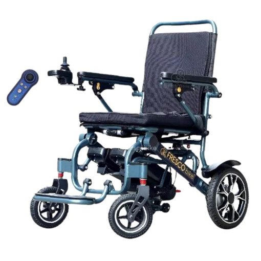 Electric Wheelchair Lightweight 19kg Easy Travel Double Battery FRH002XLight