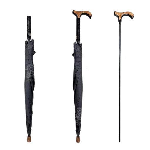 Flexi Grip 2 in 1 Walking Stick Umbrella Detachable Anti-Slip Design FLR-8018 - Image 6