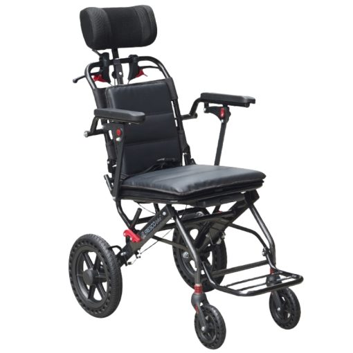 FAGAL008 Lightweight Wheelchair: 9kg portable reclining wheelchair, ideal for travel. Features padded seat and headrest.