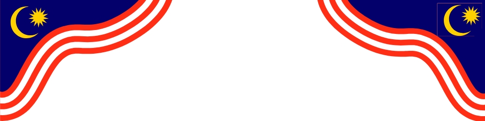 Malaysian flag design with white space for text