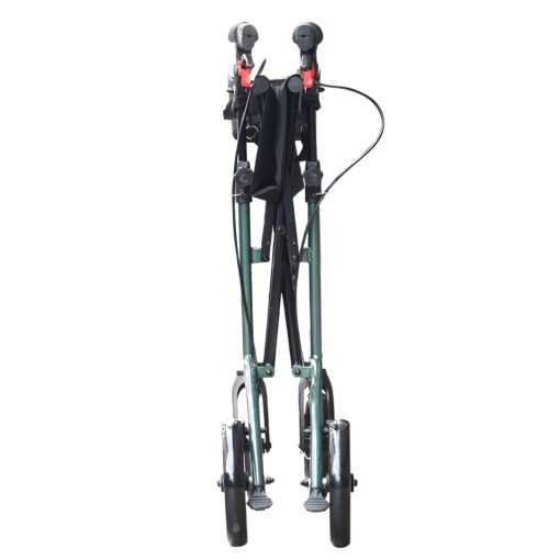 Folded Rollator Walker With Seat Backrest FAC919T: Compact, adjustable carbon steel frame, 8.5kg.