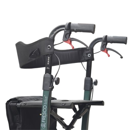 Rollator Walker FAC919T: Foldable, adjustable carbon steel frame with seat and backrest, weighing 8.5kg.