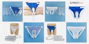 Fresco Bike Urine Collection system with leg bag and urine bag. Ideal for elderly care and adult incontinence.