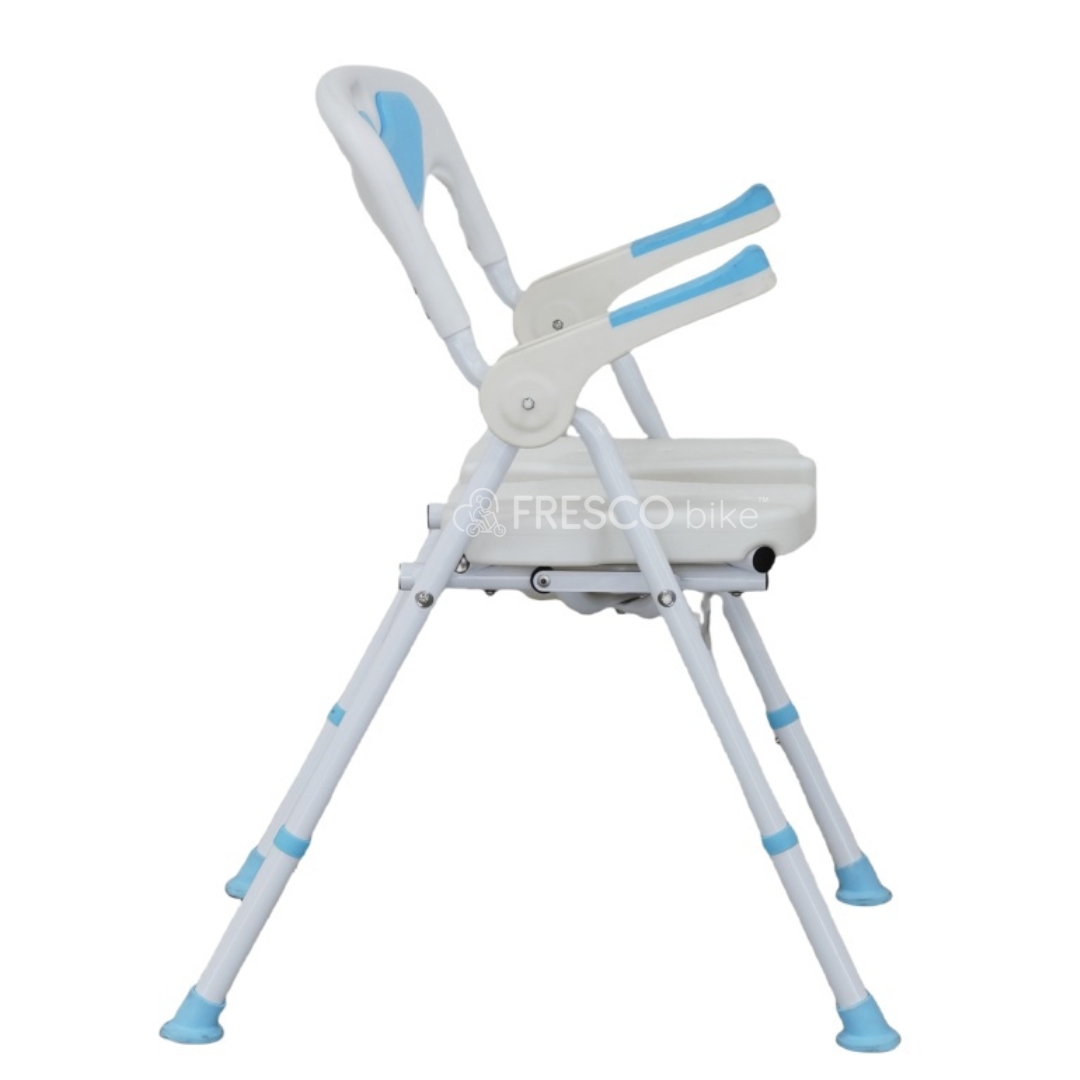 U-Shaped Seat Folding Bath Shower Chair For Elderly Japanese Style WY7061 - Image 3
